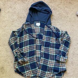 American Eagle Hooded Flannel